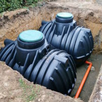 Underground rainwater storage tanks