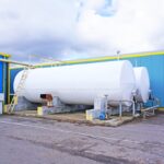 External fuel tanks at a filling station