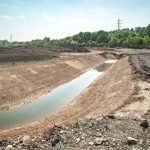 Land remediation on site of former chemical works, prior to redevelopment