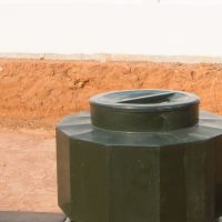 Underground fuel tank used in gas stations.