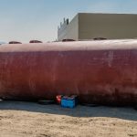 Large round storage tank