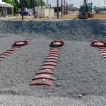 Underground Fuel Storage Tanks At New Gas Station Construction